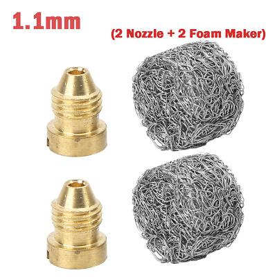 #ad 4Pc 1.1mm Brass Thread Foam Cannon Orifice Nozzle TipsMaker For Snow Foam Lance $9.75