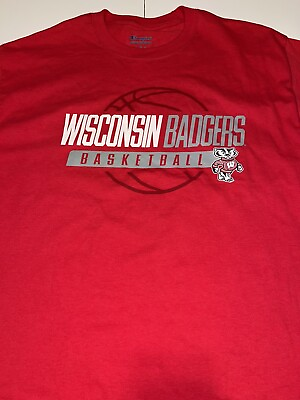 #ad #ad Wisconsin Badgers Basketball Men’s Champion Authentic College Shirt Size Large L $16.99