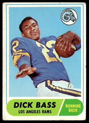 #ad 1968 Topps #2 Dick Bass Football Los Angeles Rams $2.50