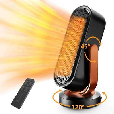 #ad CHVVSIY Space Heaters for Indoor Use with All round 165° Oscillating 1500W Fast $24.90