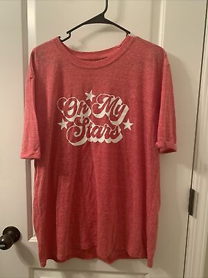 #ad Royce Brand Men#x27;s Short Sleeve Red T Shirt Oh My Stars Size 2XL $38.00