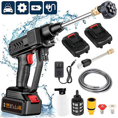 Cordless Power Washer Electric Pressure Washer with 2 Rechargeable Battery Z6C1 #ad $33.99