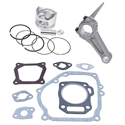 #ad #ad Piston Kit With Connecting Rod Pin Ring amp; Full Gasket Set For Honda GX200 Parts $25.67