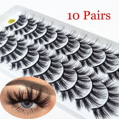 #ad 3D Mink Hair Natural Long Eye Lash Extension Wispies Fluffy Multilayers New ❤ $4.10