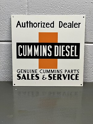 #ad Cummins Diesel Metal Sign Sales Service Dealer Farm Gas Oil Parts Tractor Engine $119.99