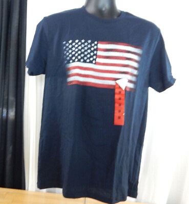 Men#x27;s General Standard Made in the USA Cotton Short Sleeve Patriotic T Shirt #ad $8.29