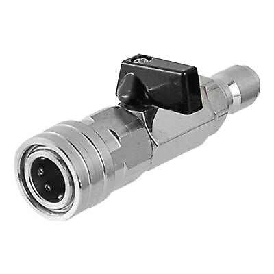 #ad High Pressure Washer Ball Valve Steel Garden Replacement 1 4 Quick Connector $14.84