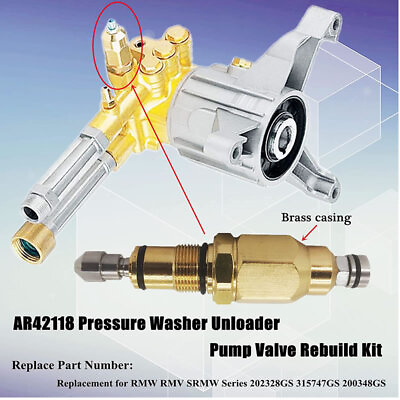 #ad Pressure Washer Pump Unloader Valve AR42118 Fit RMV2.5G30 RMW2.2G4 2500 3000PSI $15.49