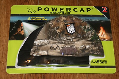 #ad 2 Pack Realtree Edge Panther Vision Power Cap Headlight In A Hat Camo amp; Black $16.75