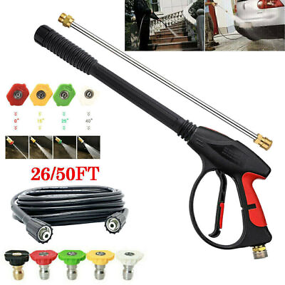 #ad 4000 PSI High Pressure Car Power Washer Spray Gun Wand Lance Nozzle Hose Kit M22 $19.99