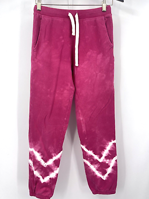 #ad Electric And Rose Vendimia Jogger Womens Small Pink Pima Tie Dye Tie Waist $20.30
