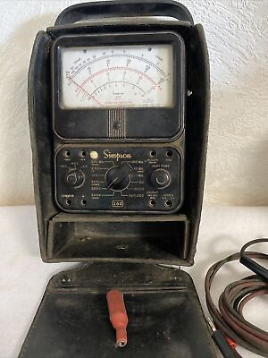 #ad Simpson 1000v 10a 20m Ohms 260 8 Electric Analog Multimeter . Not Tested $72.00