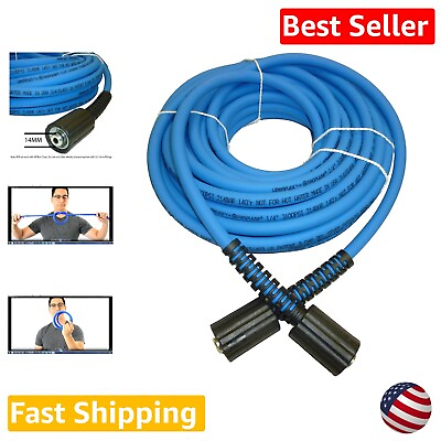 #ad UBERFLEX Kink Resistant Pressure Washer Hose 1 4quot; x 50#x27; 3100 PSI Made in USA $101.99