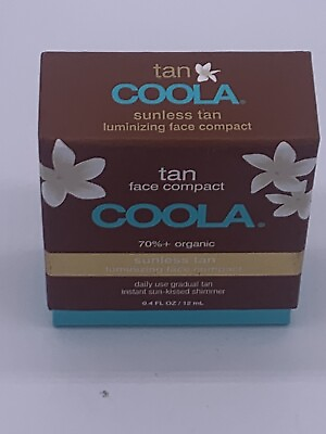 #ad Coola Organic Sunless Tan Luminizing Face Compact Gradual Tan 0.4oz 12mL $24.95