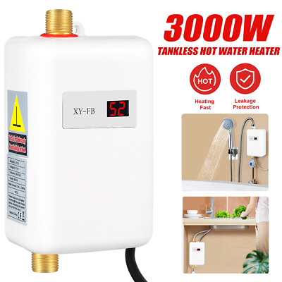 #ad Electric Water Heater 110V 3000W Instant Hot Water Heater Under Sink for Kitchen $53.88
