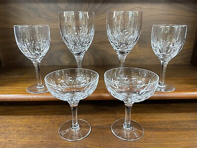 #ad #ad Lot of 6 Stuart England “KENT” Crystal Glasses Water Goblets Wine amp; Champagne $99.00