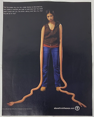 #ad 2006 Above The Influence Anti Drug Print Ad Poster Kids Teens Peer Pressure Art $19.97