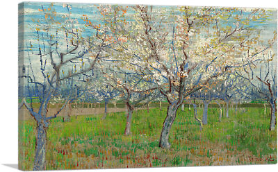 #ad ARTCANVAS The Pink Orchard 1888 Canvas Art Print by Vincent Van Gogh $75.64