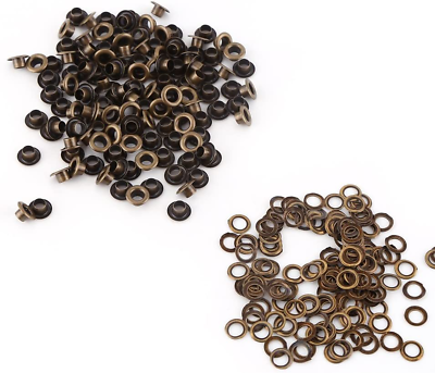 #ad #ad 100Pcs Metal Eyelets Kits Small Grommets with Washers Fastener for Lea $11.99