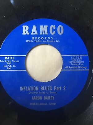 #ad #ad Funk Soul 45 Aaron Bailey quot;Inflation Blues Pt 2quot; VG Hear $22.00