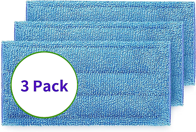 #ad 3 Pack Mop Pads Compatible with Swiffer Wet Jet Mops Washable Microfiber Mop Pa $12.99