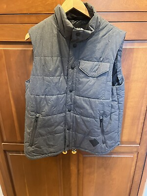 #ad The North Face Men#x27;s Size L Down Feather Blend Puffer Vest Gray $56.00
