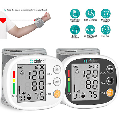 #ad #ad Ziqing Digital Wrist Blood Pressure Monitor BP Cuff Automatic Machine Tester $12.97