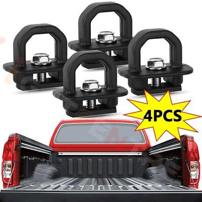 #ad 4Pcs Truck Bed Tie Downs Pickup Anchors Side Wall Hook Rings for GMC Chevy Car $10.99