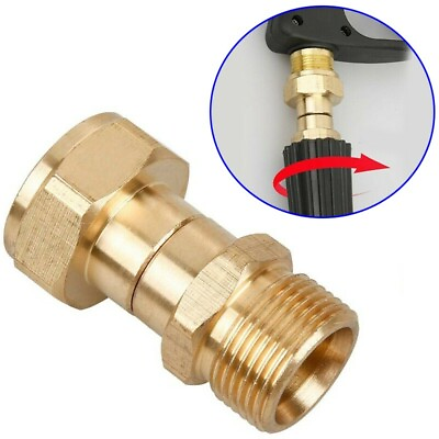 M22 15mm Thread Pressure Washer Swivel Joint Kink Free Connector Hose Fittings #ad $9.02