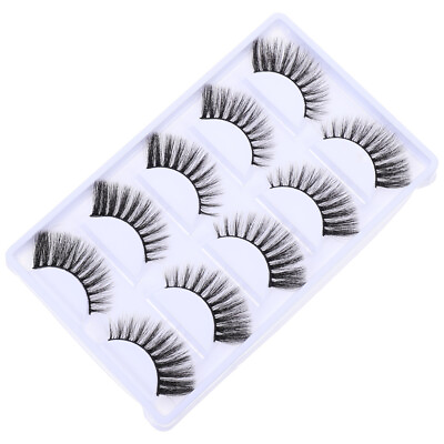 #ad 5 Pairs Cosplay Accessories Practice Fake Lash 3d False Eyelashes Pro Curly $9.85