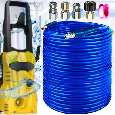 #ad #ad Sewer Jetter Nozzle Kit 1 4quot; NPT 150FT Drain Cleaning Hose For Pressure Washer $59.82