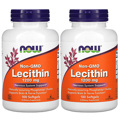 #ad Now Foods 2 Pack Lecithin 1200 mg 100 Softgels $15.51