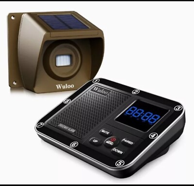#ad Solar Driveway Alarm Wireless 1800ft Outdoor Motion Sensor Detector Alert System $39.99