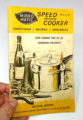 #ad Mirro Matic Speed Pressure Cooker Cookbook Paperback Various Authors 1972 $12.45