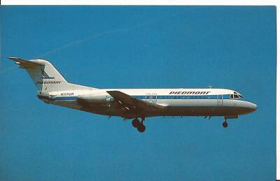 #ad Piedmont Airlines Fokker F 28 4000 In Landing Postcard B27 $4.95