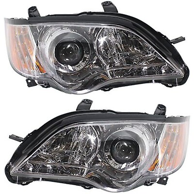 #ad #ad Headlight Assembly Set For 2008 2009 Subaru Outback Left Right Halogen With Bulb $217.71