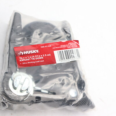 #ad Husky Ratchet Tie Down Strap with S Hook 15#x27; x 1quot; 1005411658 $4.98