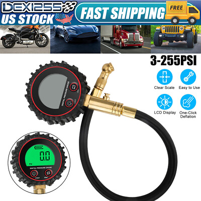 #ad Digital Accurate Air Pressure Tire Gauge 255PSI Meter Tester for Truck Car Bike $16.75