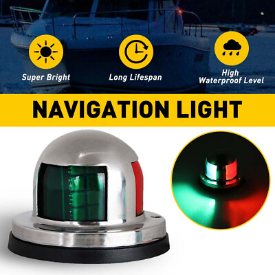 #ad Boat Navigation Lights Red and Green LED Marine Navigation Light Boat Bow Light $11.99