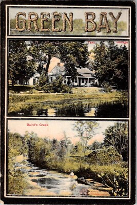 Multi View Postcard Green Bay WI Wisconsin Tank Cottage Baird#x27;s Creek 1907 E 416 #ad #ad $18.99