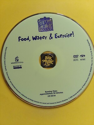 #ad Elmo’s World Food Water And Exercise DVD DISC SHOWN ONLY $4.99