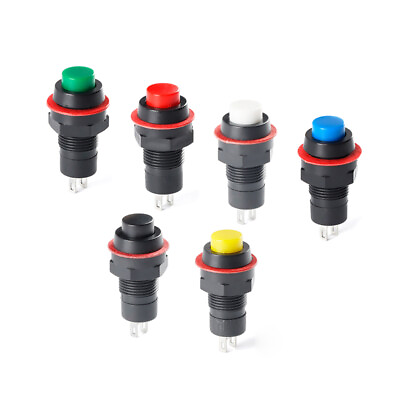 10mm Micro Small 2 Pin Round Push Button Momentary Latching Switch 6 Color #ad $1.83