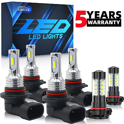 #ad For Dodge Avenger 2010 2012 6x LED Headlight High Low Beam Fog Light Bulbs Kit $35.99