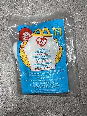 #ad Ty Beanie Baby Nook the Husky McDonalds Happy Meal Tush Tag error 1993@ $3.99