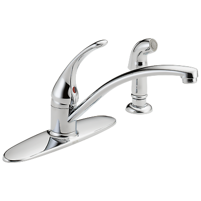 Delta Foundations Kitchen Faucet With Spray in Chrome Certified Refurbished $35.00