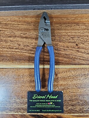 #ad *NEW* Snap On HJ47ACF 8quot; Talon POWER BLUE Soft Grip Flank Jaw Slip Joint Pliers $65.99