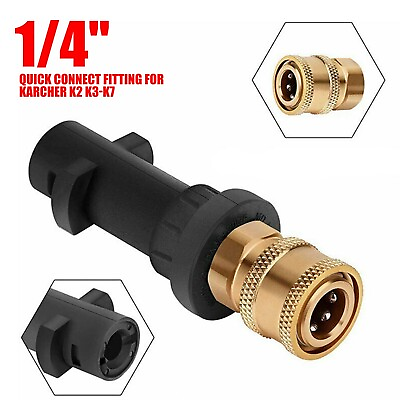 #ad Pressure Washer Gun Adapter to 1 4#x27;#x27; Quick Connect Compatible Karcher K2 K7 $9.40