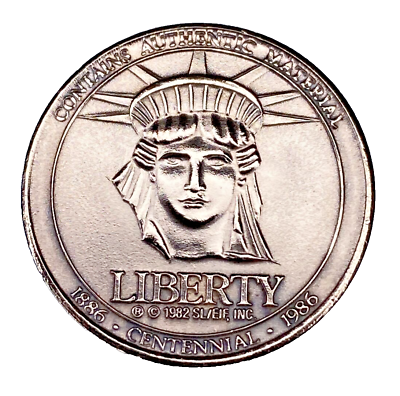 #ad 1982 Statue Of Liberty 23mm Copper 1886 1986 Sears celebrating 100 Years Token $14.99