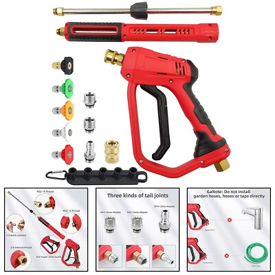 #ad High Pressure 4000PSI Car Power Washer Stick Spray Wand Lance Nozzle Hose Kit $40.83