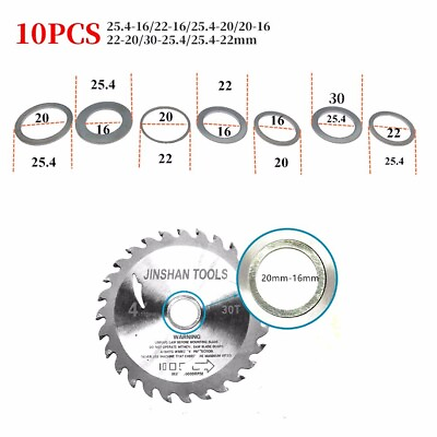 #ad 10pc Saw cutting washer Inner hole adapter ring blade aperture change washer $8.09